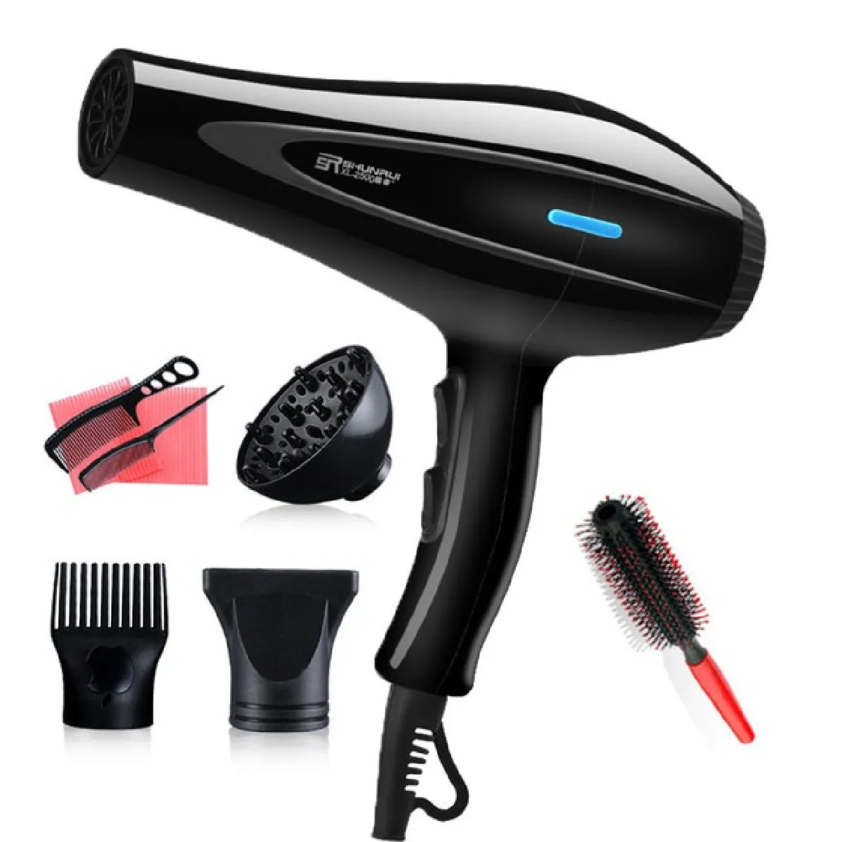 Sèche-cheveux professionnel 8 en 1 - Noir