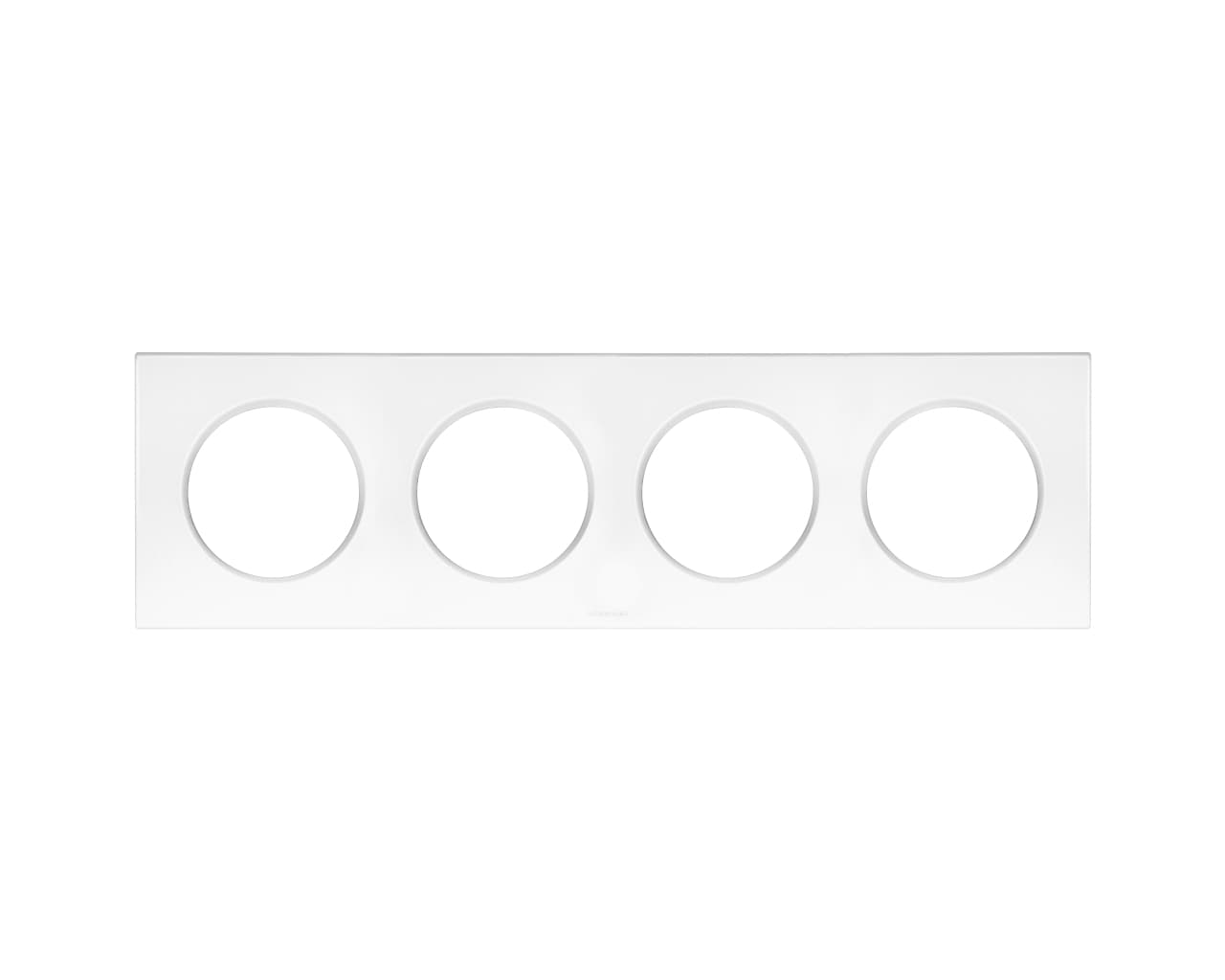 Plaque de finition quadruple Blanc Eur'Ohm Square