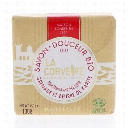 LA CORVETTE Savon de Provence Bio Karité Grenade 100g